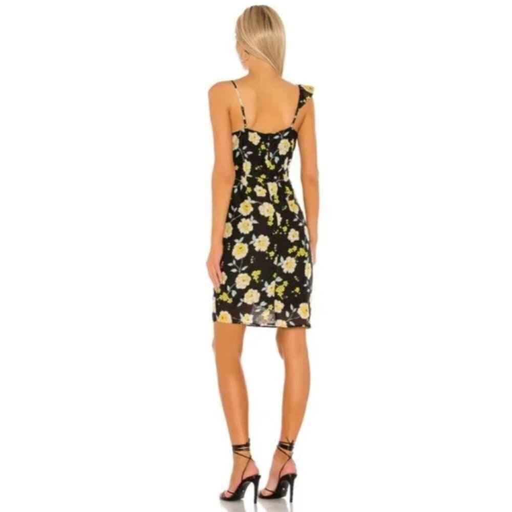 Cupcakes And Cashmere Ariadne Slub Chiffon Asymmetric Dress Ruffle Detail Size 6 View 2